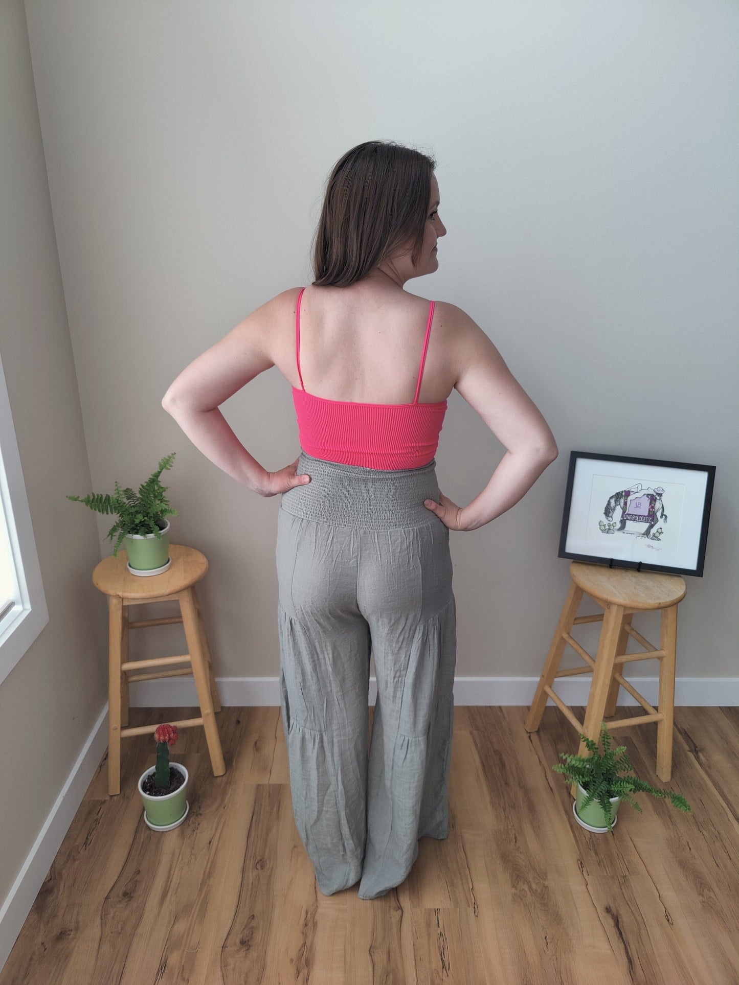 Tiered Boho Pants - sage Pants Ampersand Avenue