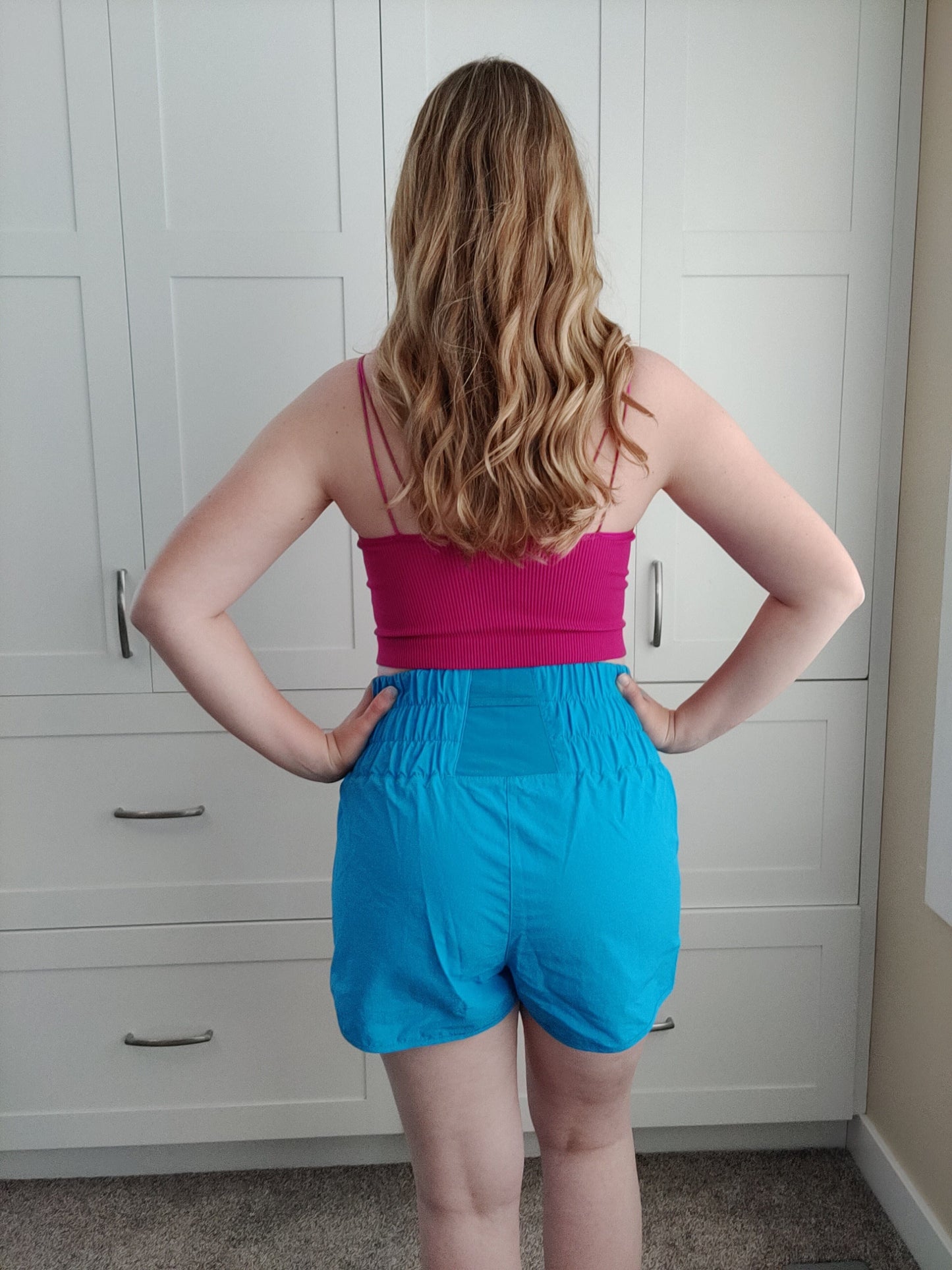Windbreaker Shorts - Deep Sky Blue Shorts Zenana
