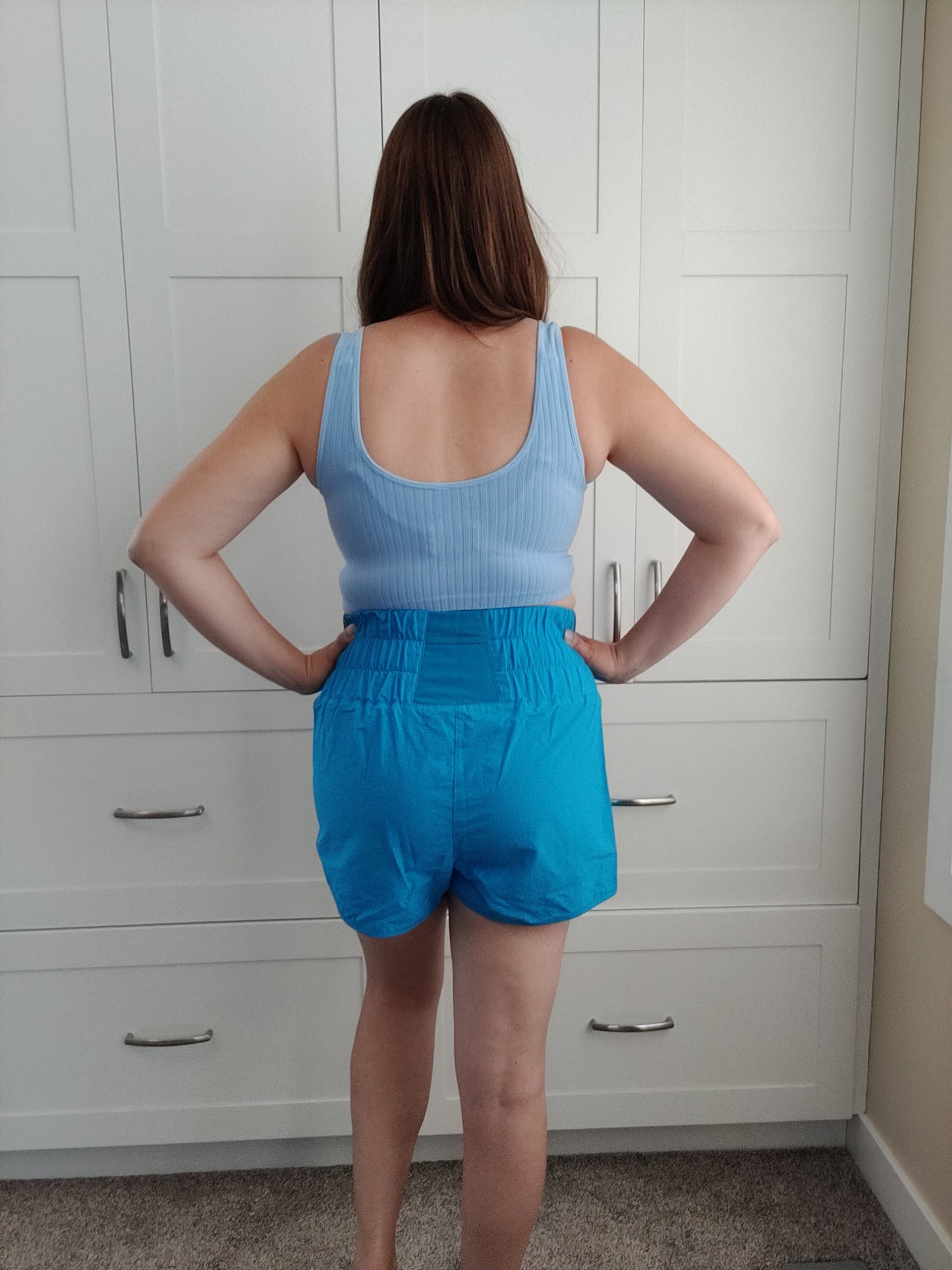 Windbreaker Shorts - Deep Sky Blue Shorts Zenana