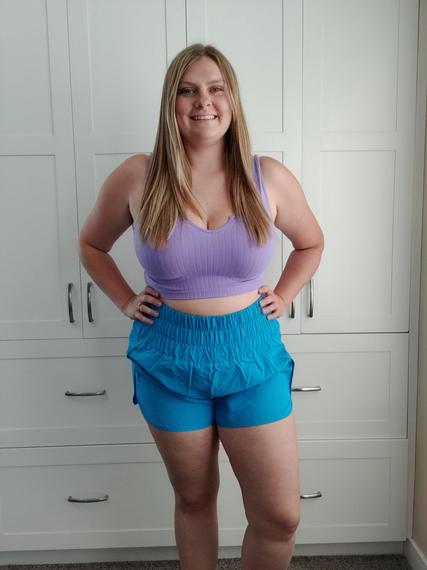 Windbreaker Shorts - Deep Sky Blue Shorts Zenana