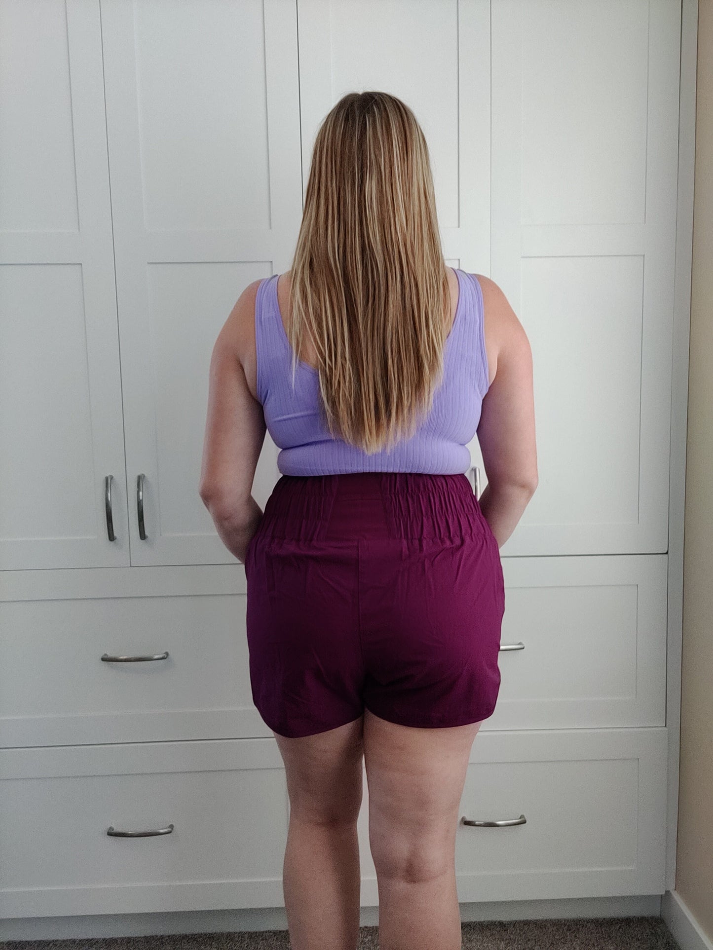 Windbreaker Shorts - plum Shorts Zenana