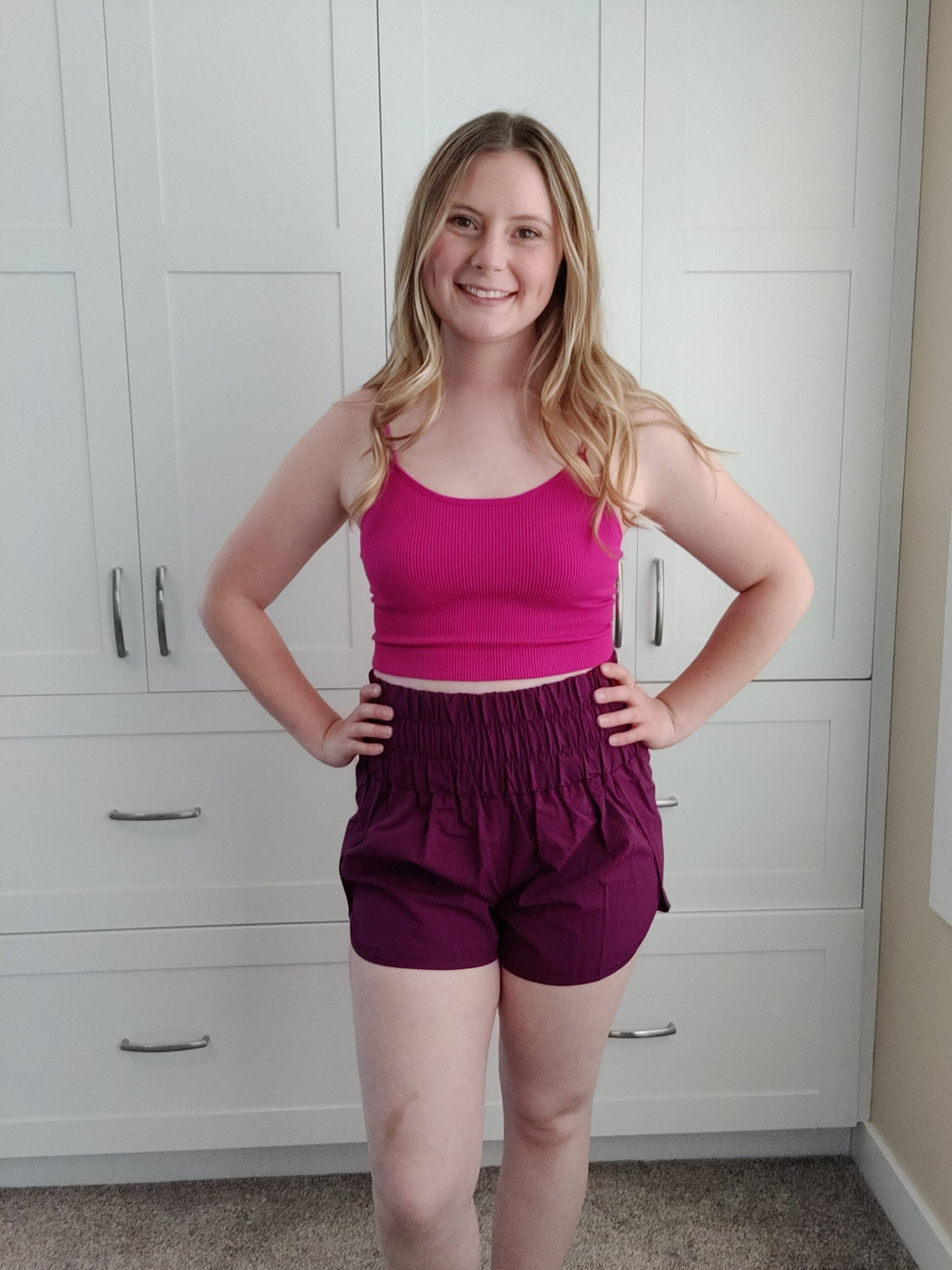 Windbreaker Shorts - plum Shorts Zenana