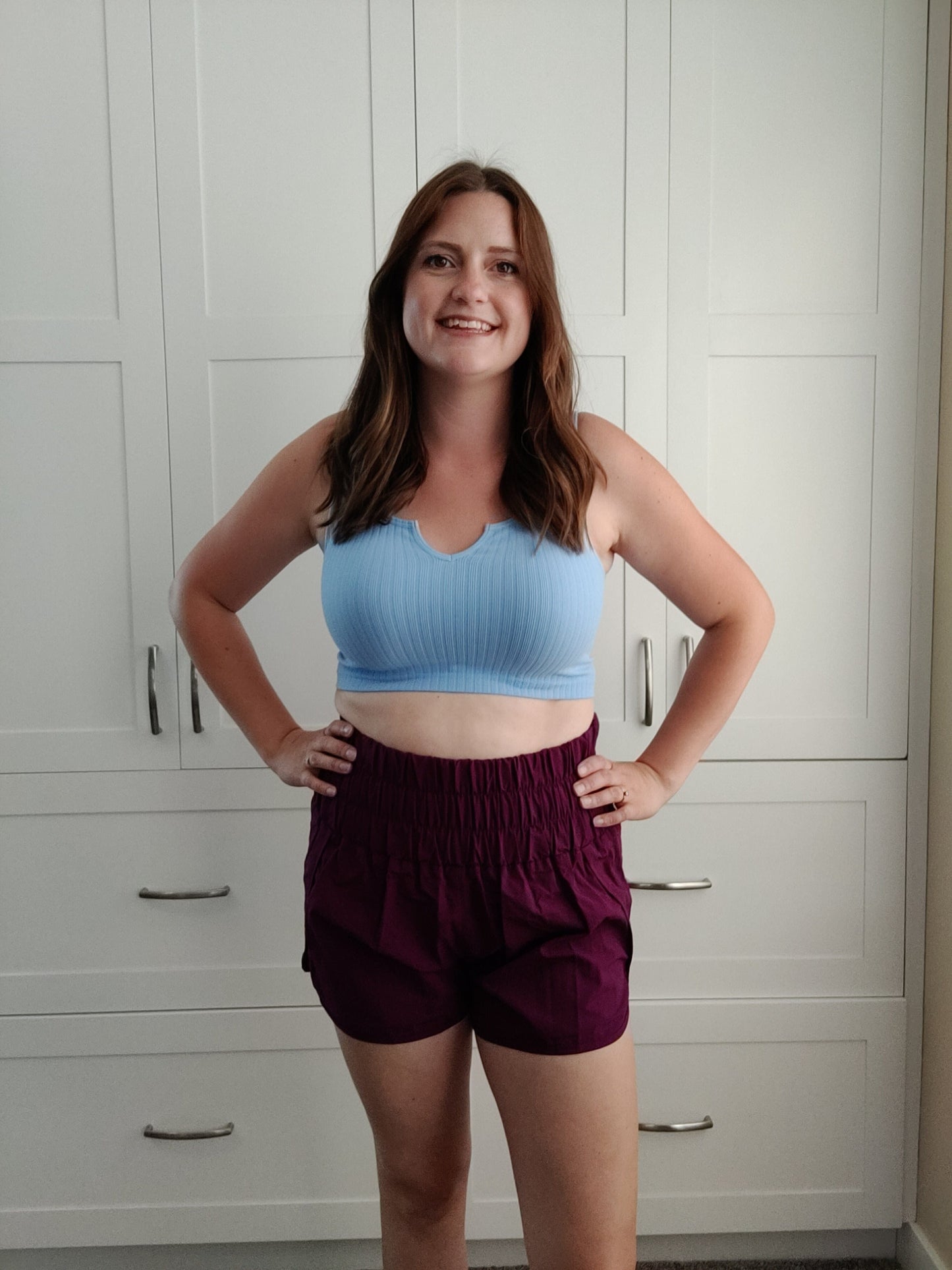 Windbreaker Shorts - plum Shorts Zenana