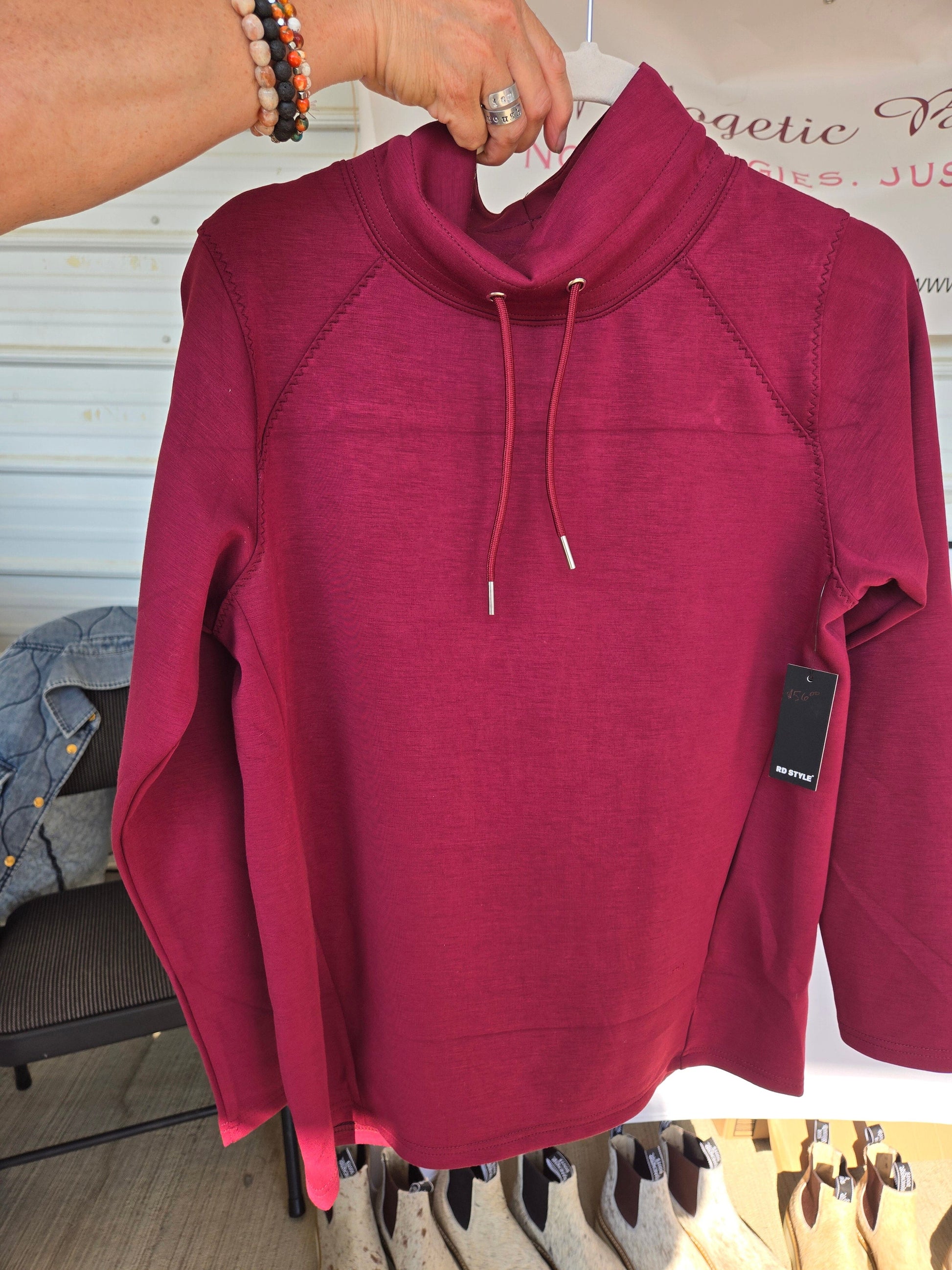 Asuna Pullover by RD Style - Oxblood Unapologetic Boutique 