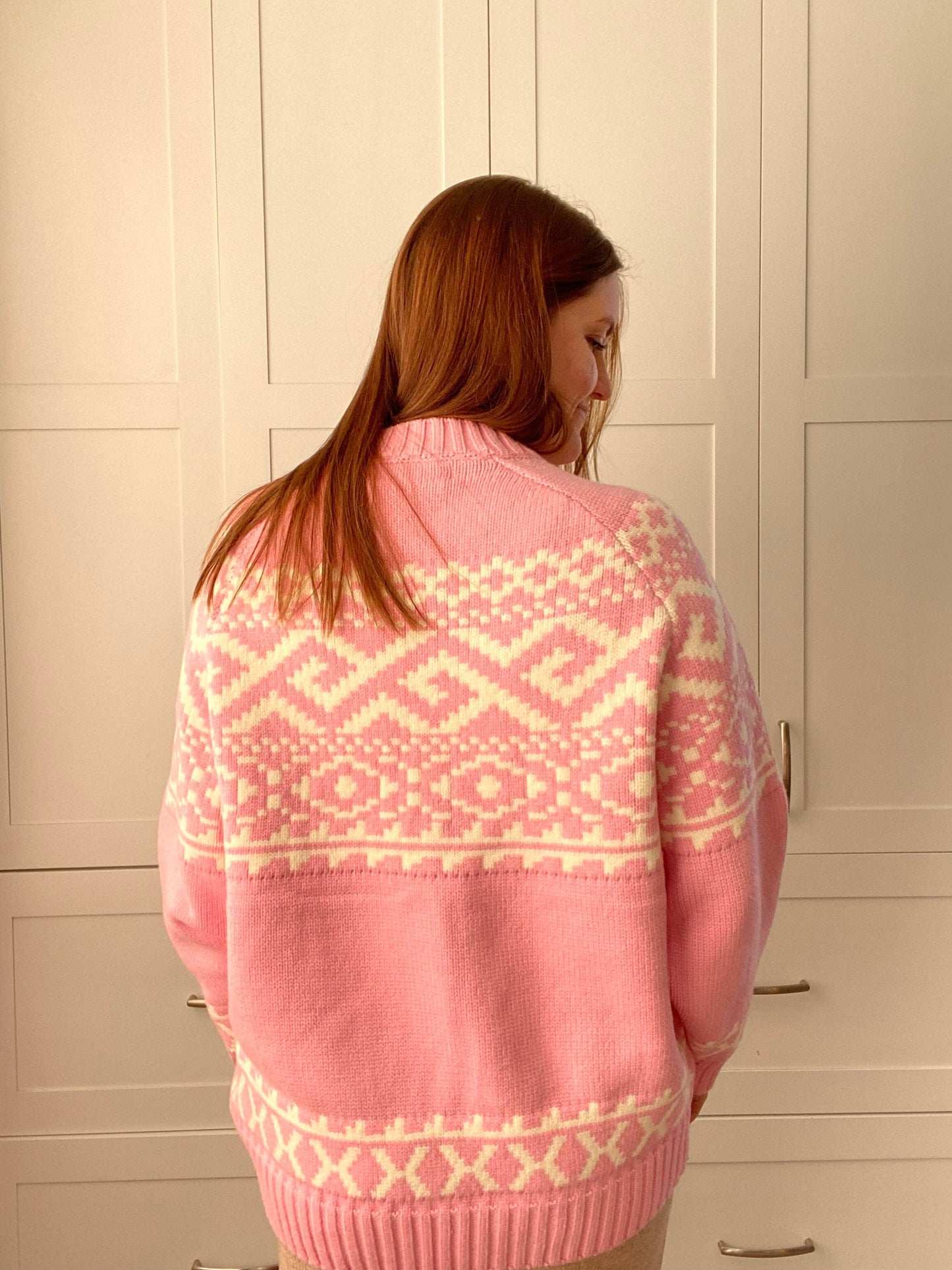 Brunette Faire Isle Sweater - Bubblegum sweater Brunette the Label 