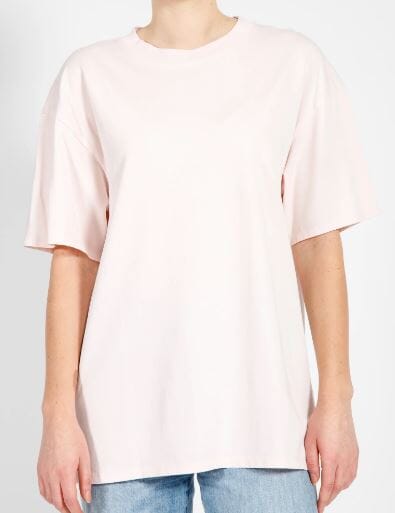 Brunette Oversized Boxy Crew Neck Tee - Bellini tee Brunette the Label 