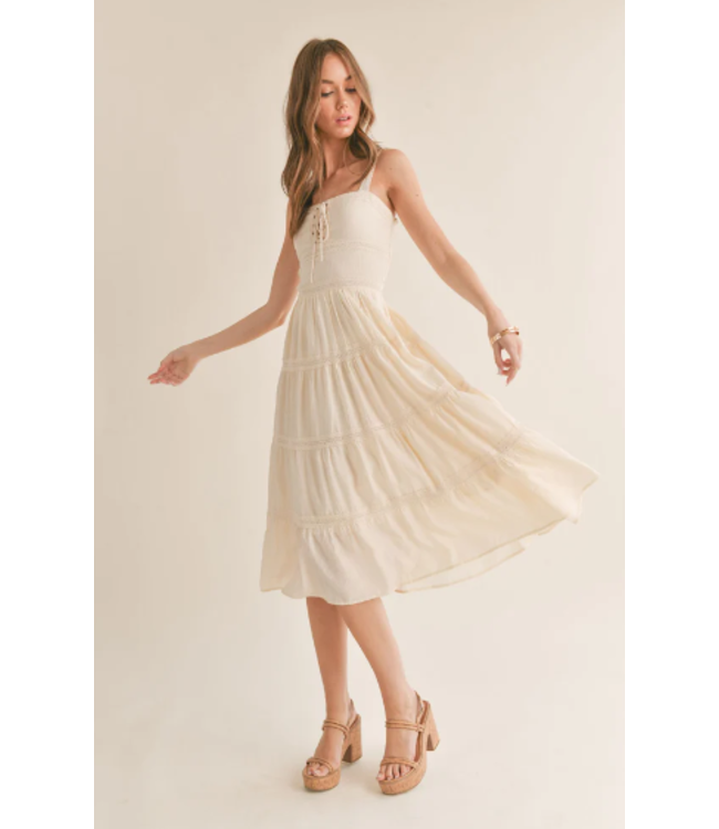 Clementine Midi Dress - ivory Dress Sage the Label 