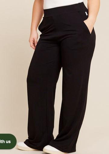 Downtime Wide Leg Lounge Pant - Black Pants Unapologetic Boutique 