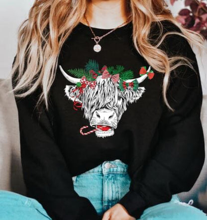 Holly Highland Crewneck - Black Sweatshirt Blonde Ambition 