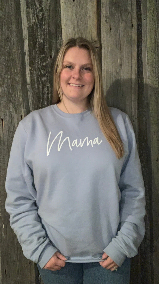 Mama Crewneck - Periwinkle Sweatshirt Blonde Ambition 