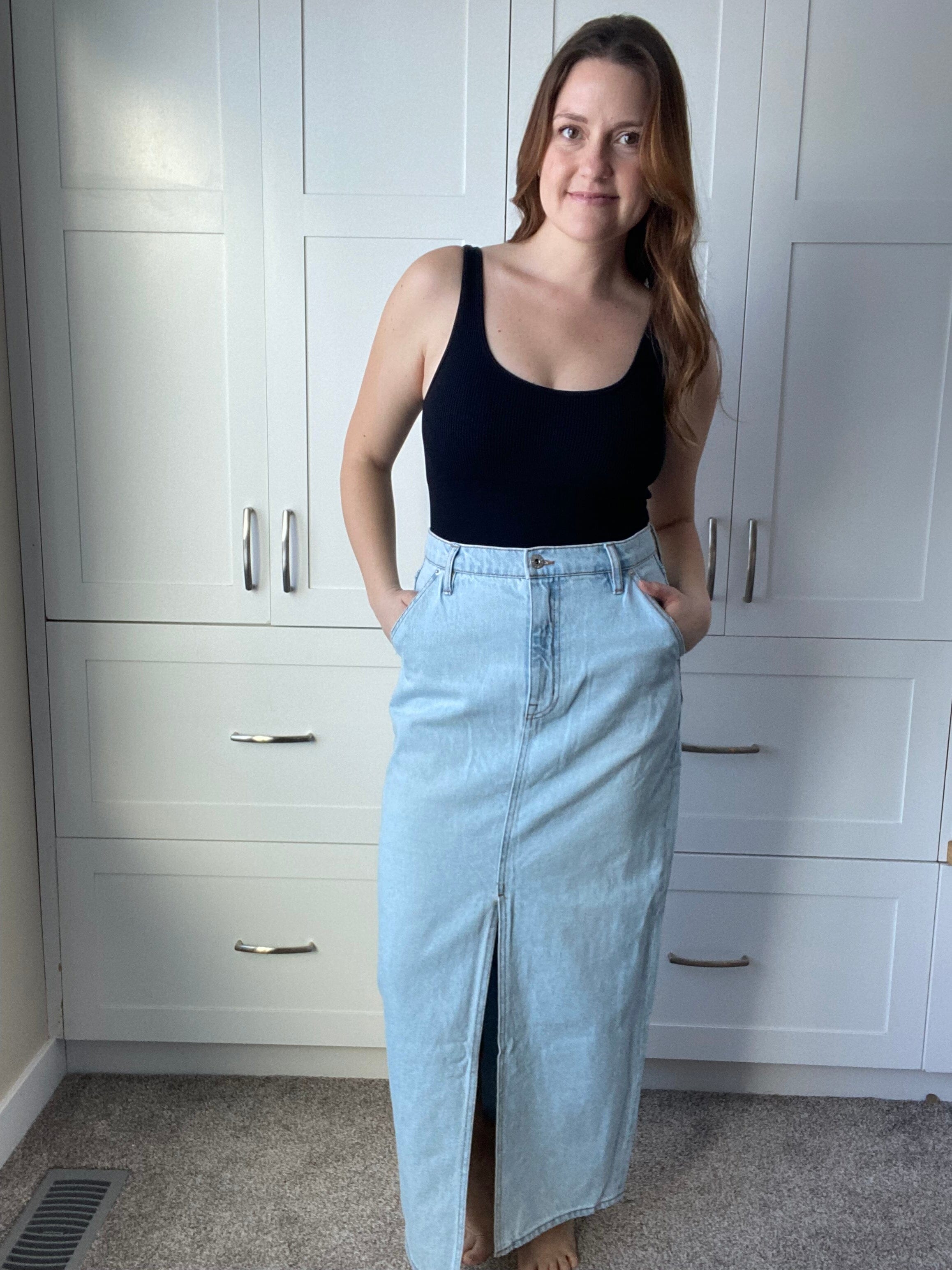 Mateo Denim Maxi Skirt by Unpublished Unapologetic Boutique