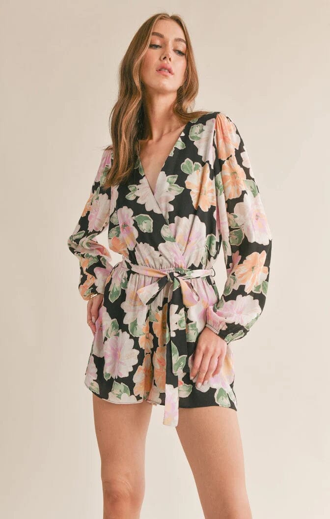 Meadow Floral Romper Romper Sage the Label 