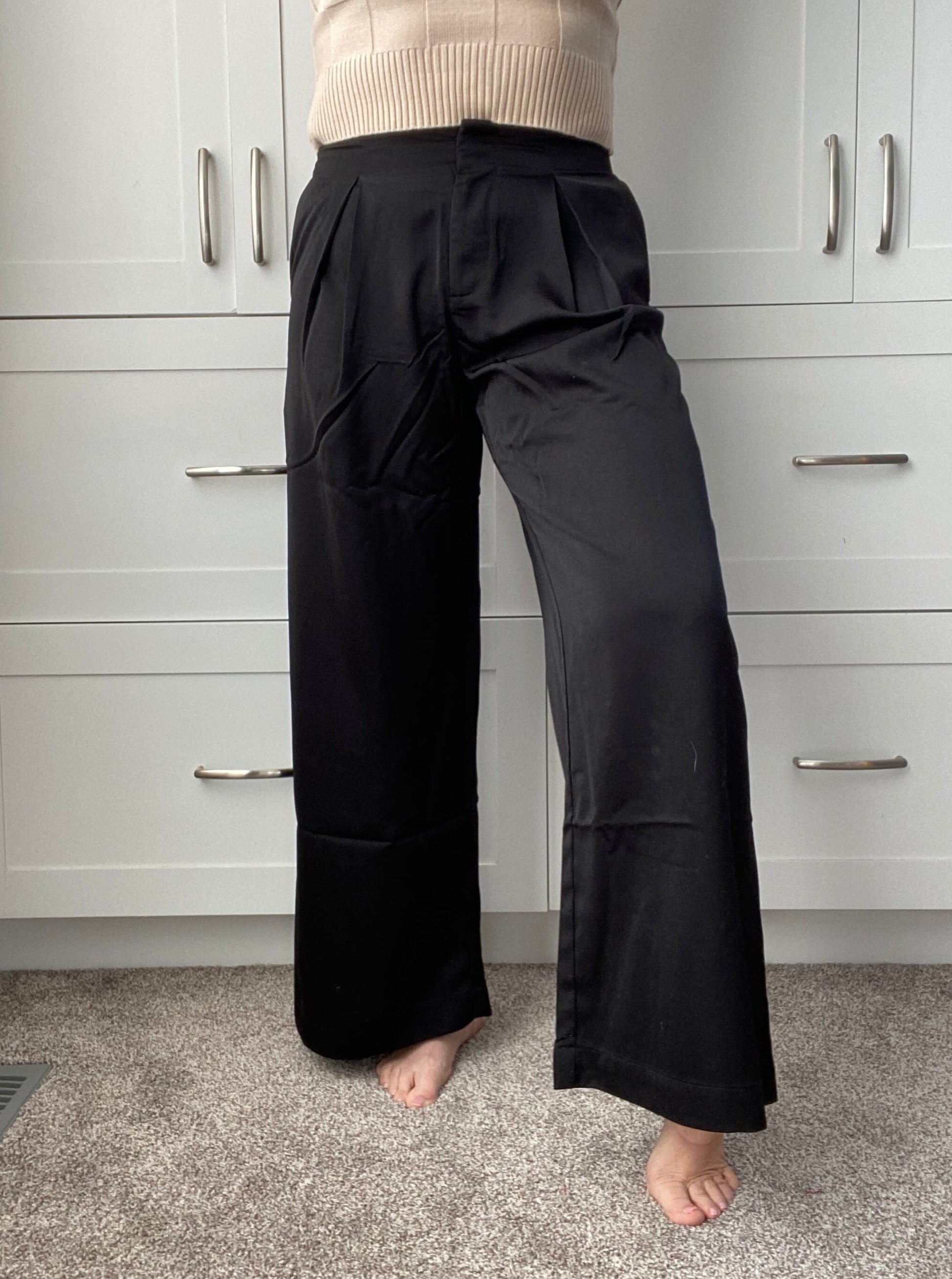 Roxbury Wide Leg Pants - Black Pants Sage the Label 