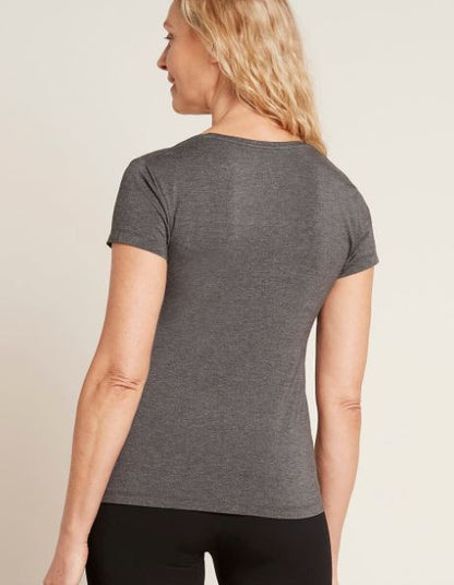 Boody V-neck T-shirt - dark grey marl Top Unapologetic Boutique 