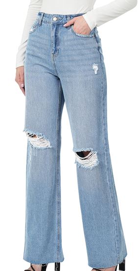 Dottie High-Rise Wide Leg Jeans Jeans Zenana 