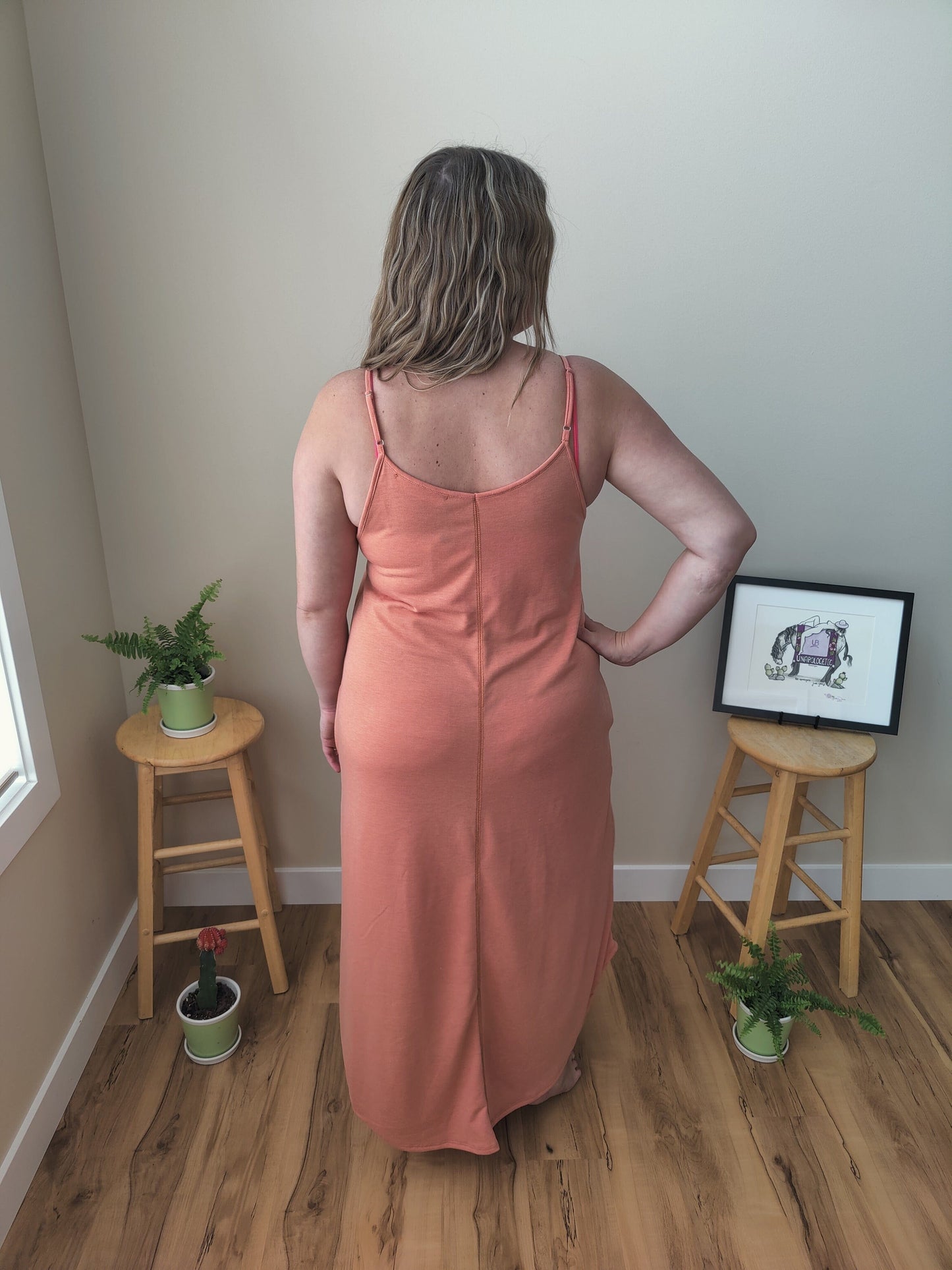 Everly Maxi Dress - Salmon Dress Three Bird Nest 