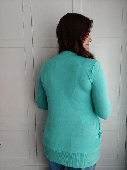 Janie Snap Button Cardigan - Mint Cardigan Zenana 