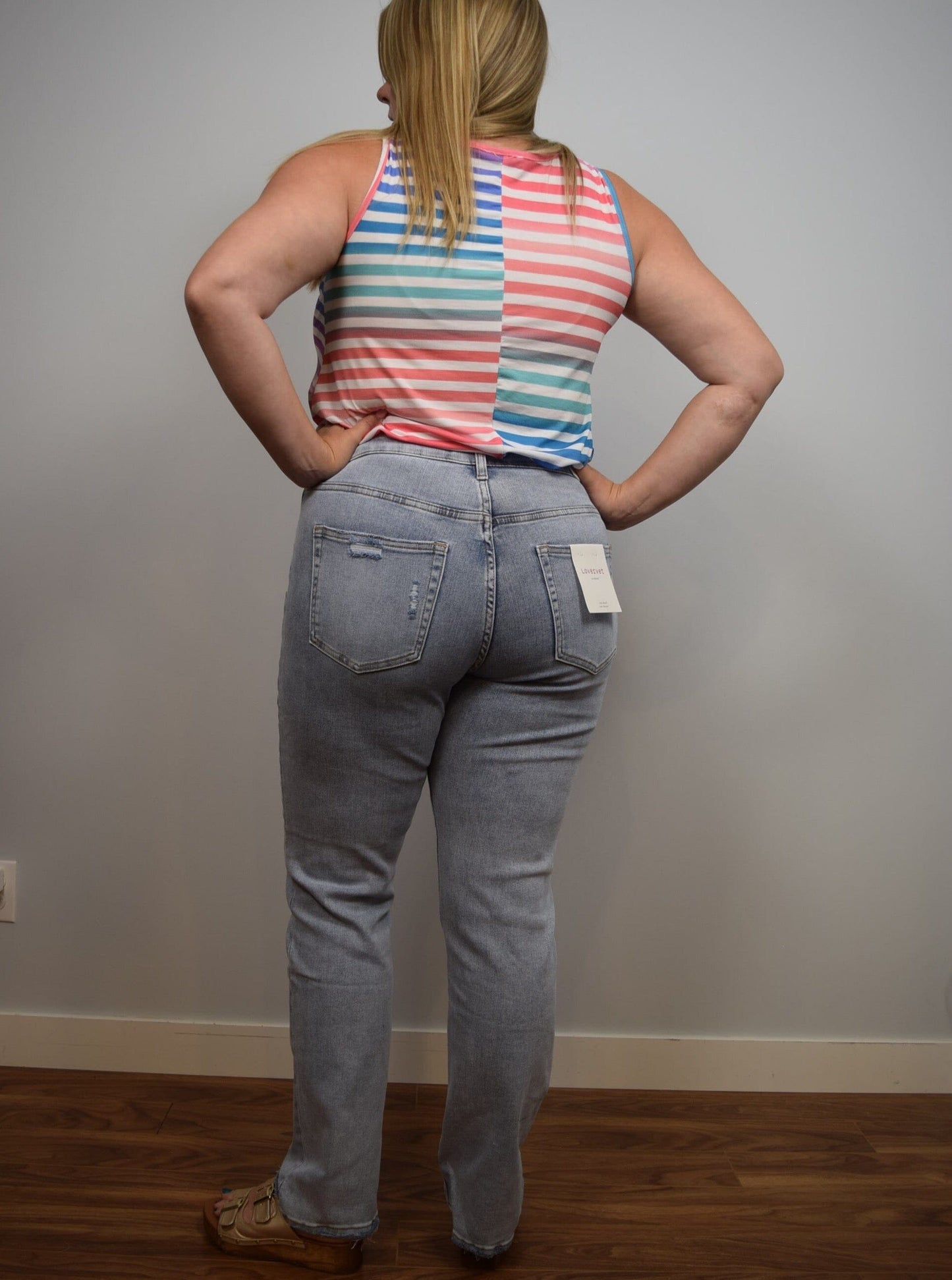 Lacey 90's Vintage Stretch Straight Leg Jeans by Vervet Vervet 