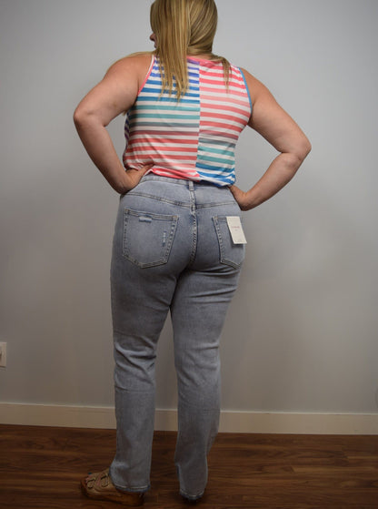 Lacey 90's Vintage Stretch Straight Leg Jeans by Vervet Vervet 