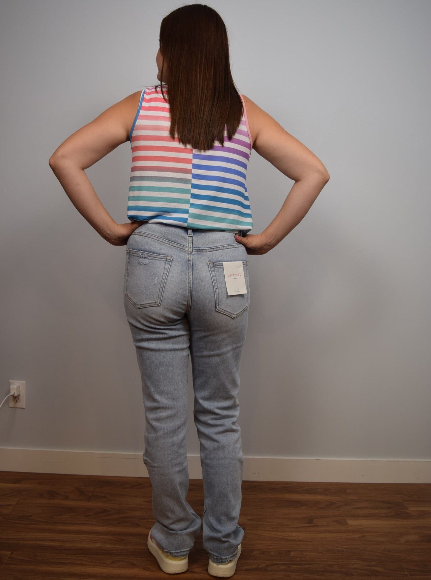 Lacey 90's Vintage Stretch Straight Leg Jeans by Vervet Vervet 