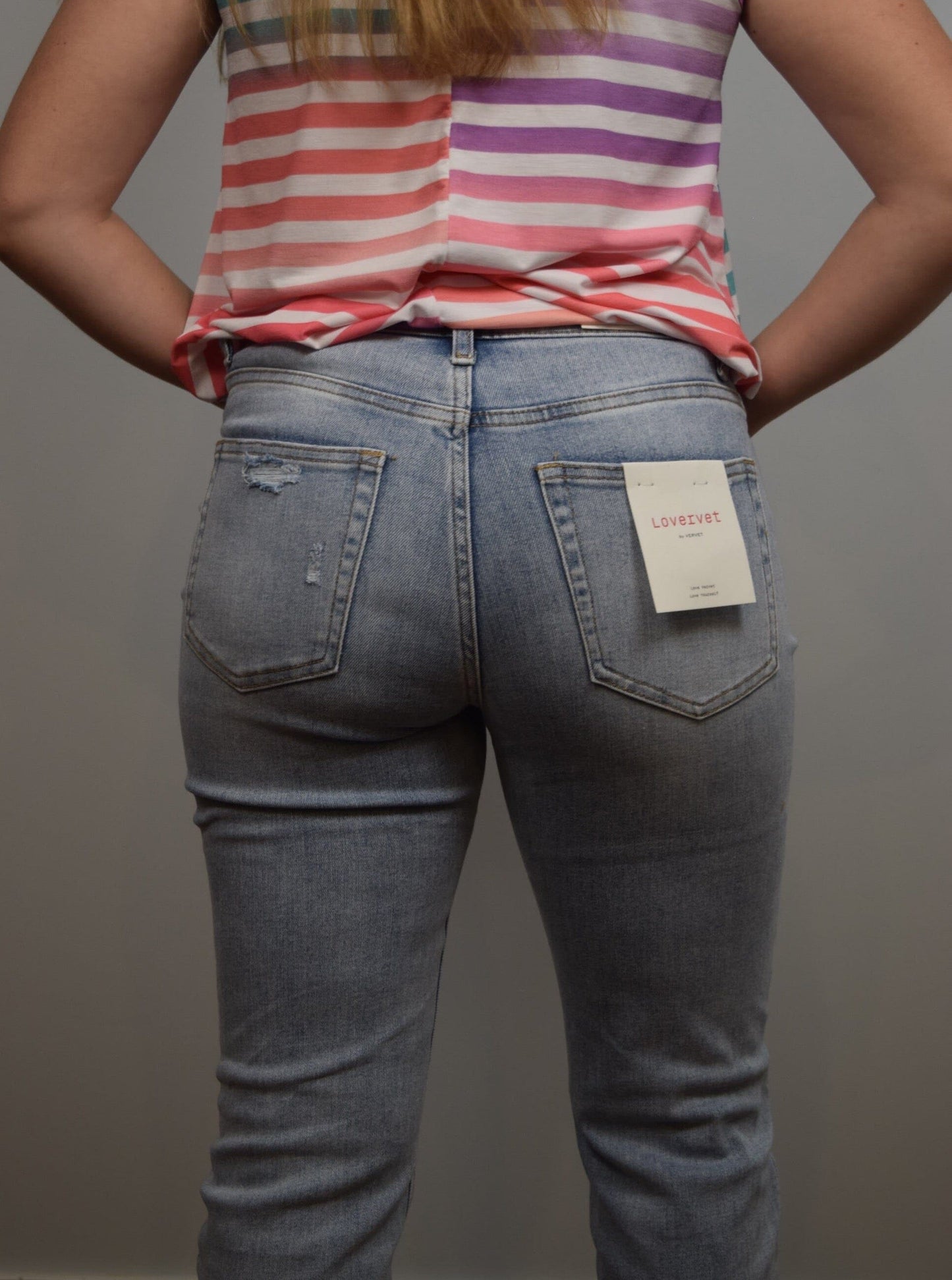 Lacey 90's Vintage Stretch Straight Leg Jeans by Vervet Vervet 