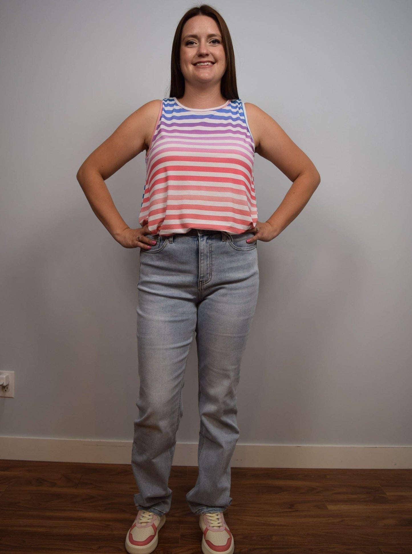 Lacey 90's Vintage Stretch Straight Leg Jeans by Vervet Vervet 