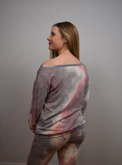 Lazy Evening Tie Dye Boat Neck Sweatshirt Heimish 