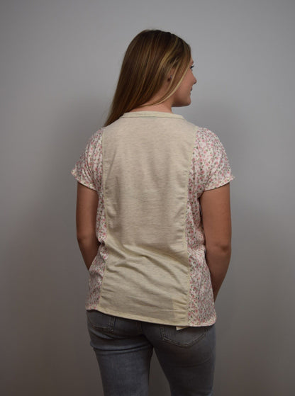 Mae Pink Ditsy Floral Pocket Tee tee Heimish 