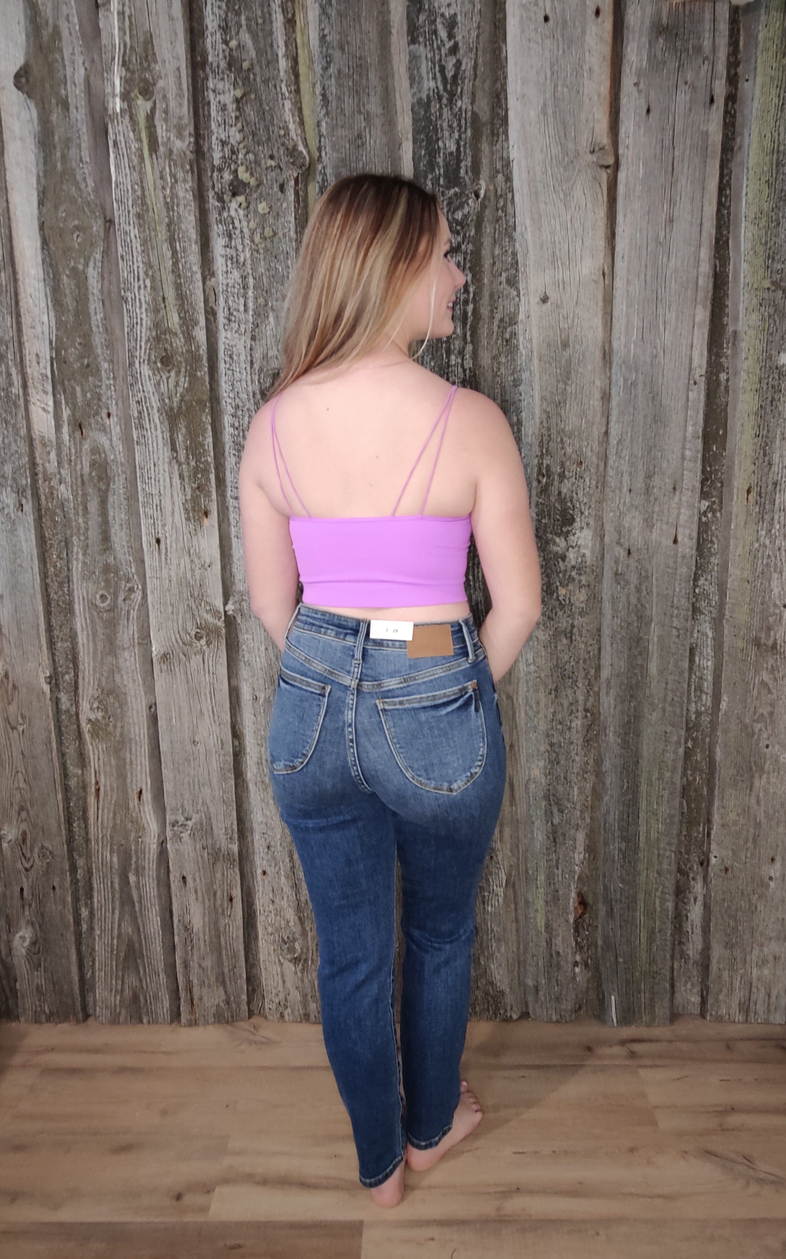 Maggie Dark wash High waisted Shield Back Pocket by Judy Blue 26