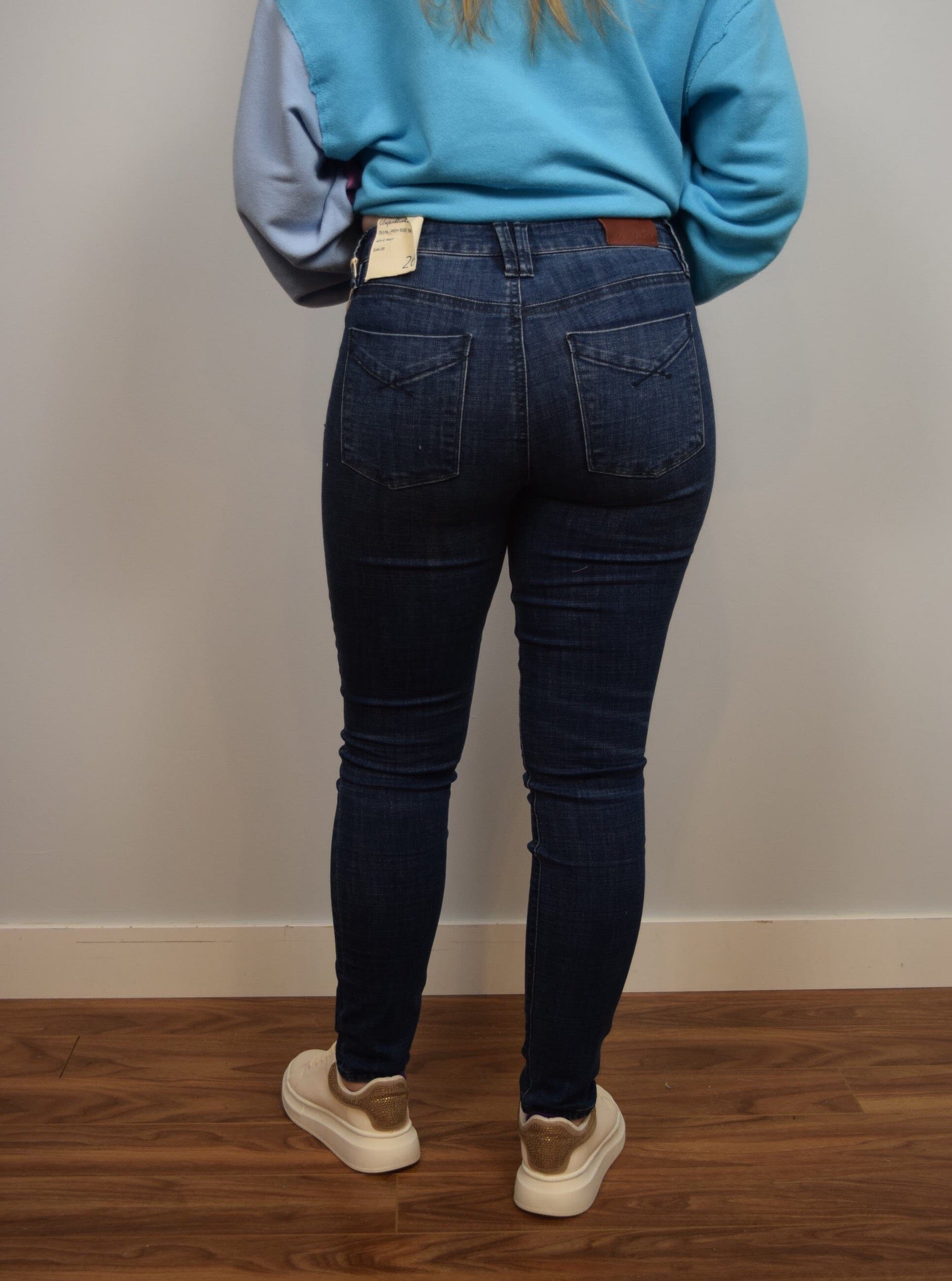 Olivia Chestnut Brown Vegan Leather High Waisted Skinny Jeans