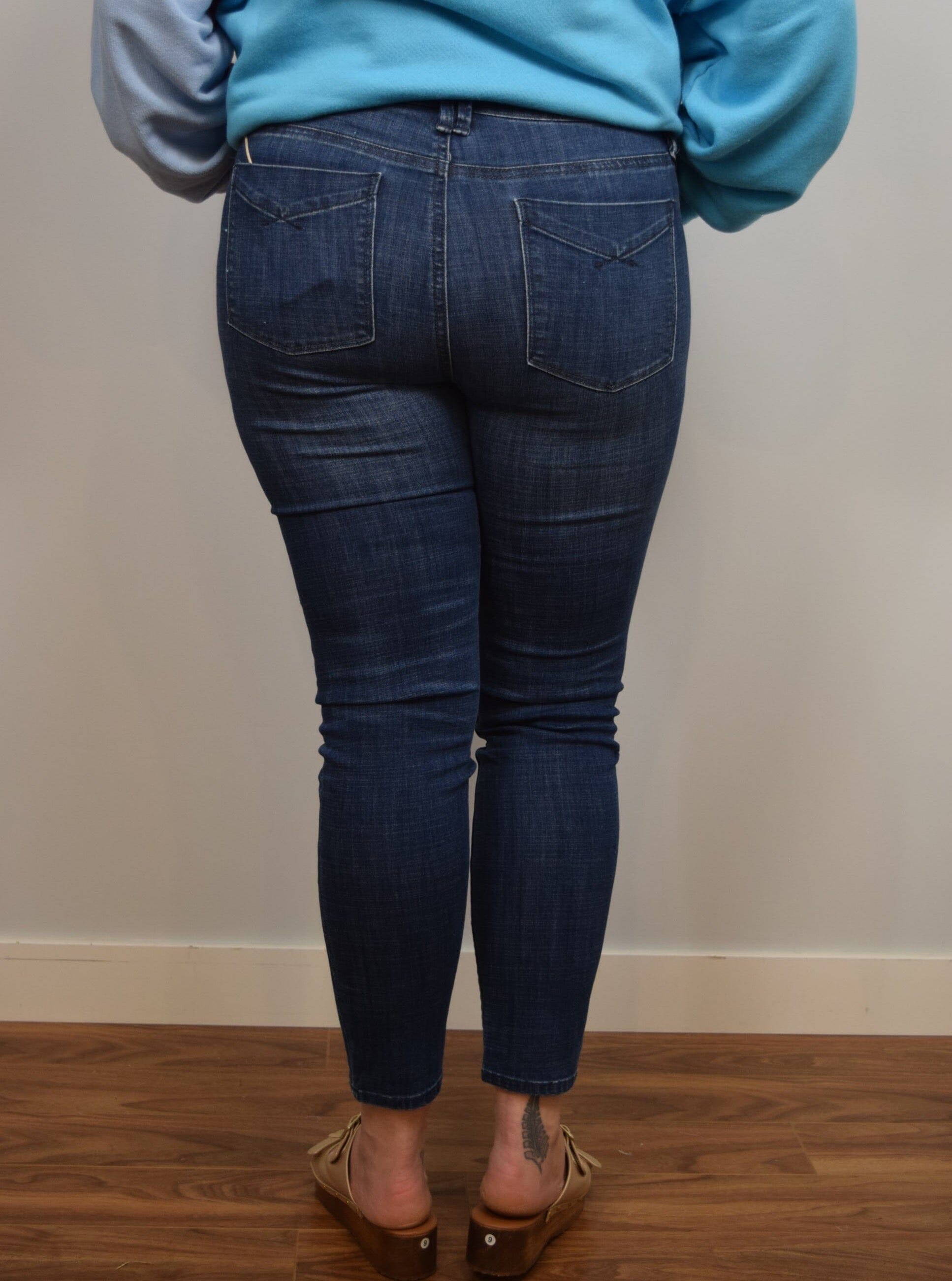 Olivia Chestnut Brown Vegan Leather High Waisted Skinny Jeans