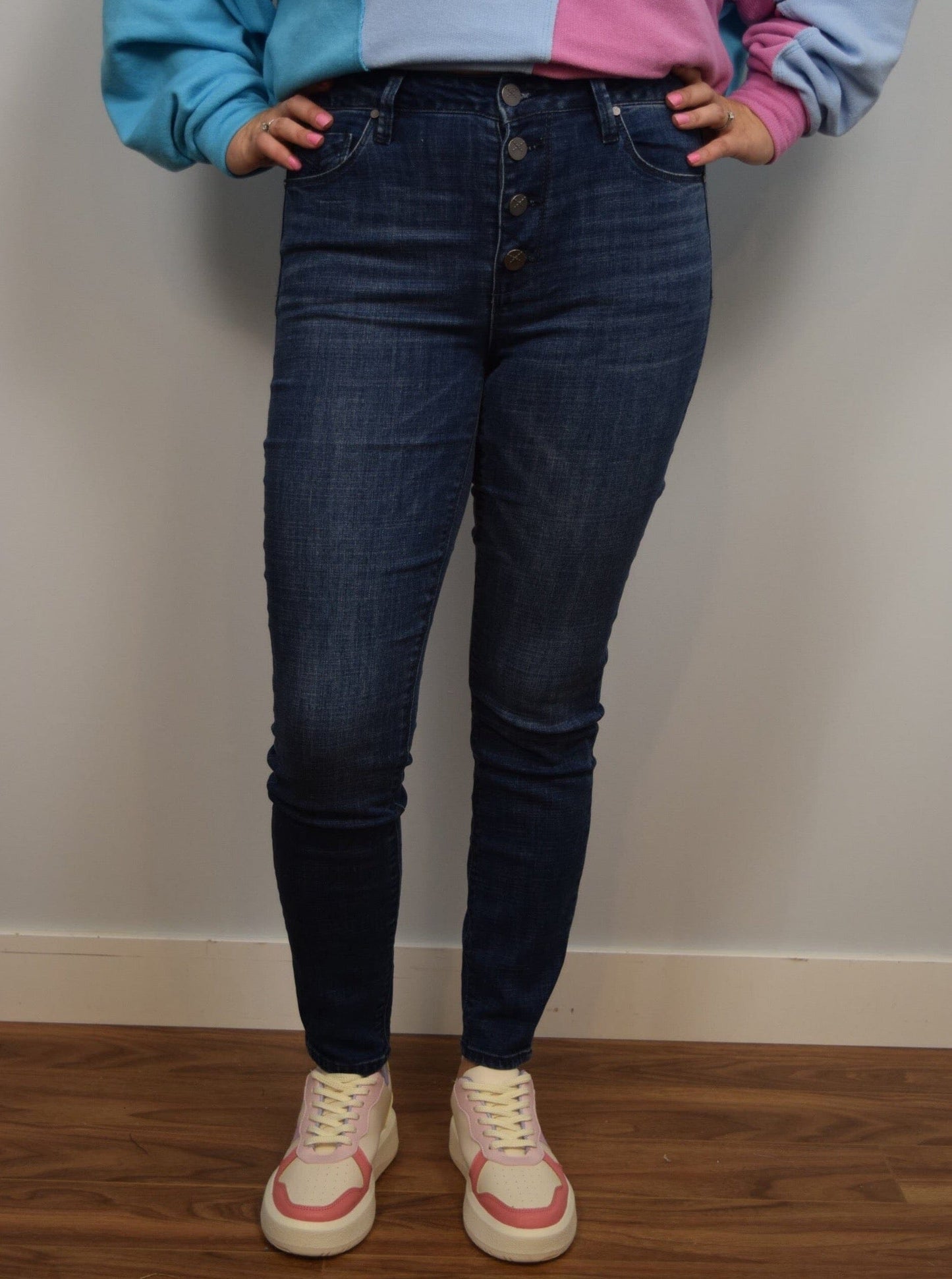 Yubnlvae Womens Jeans Women Fashion High Waist Pocket Solid Casual