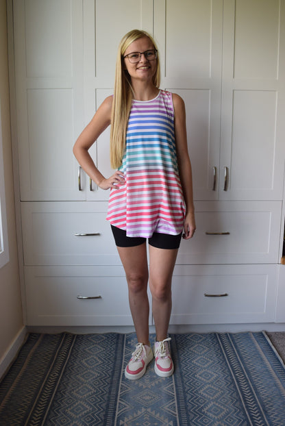 Rainbow Striped Tank Top tank Heimish 