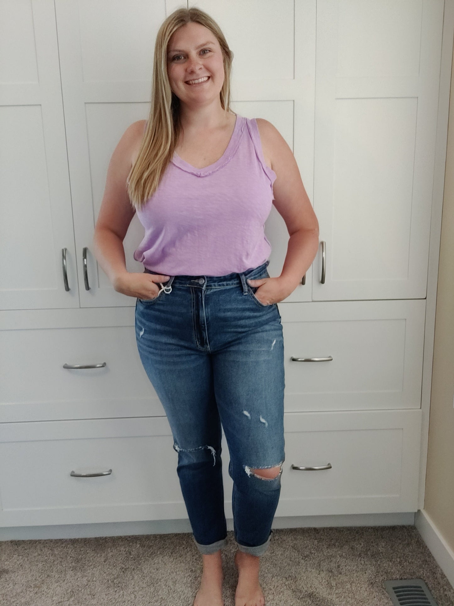 Talia Mom Jeans Jeans Vervet 