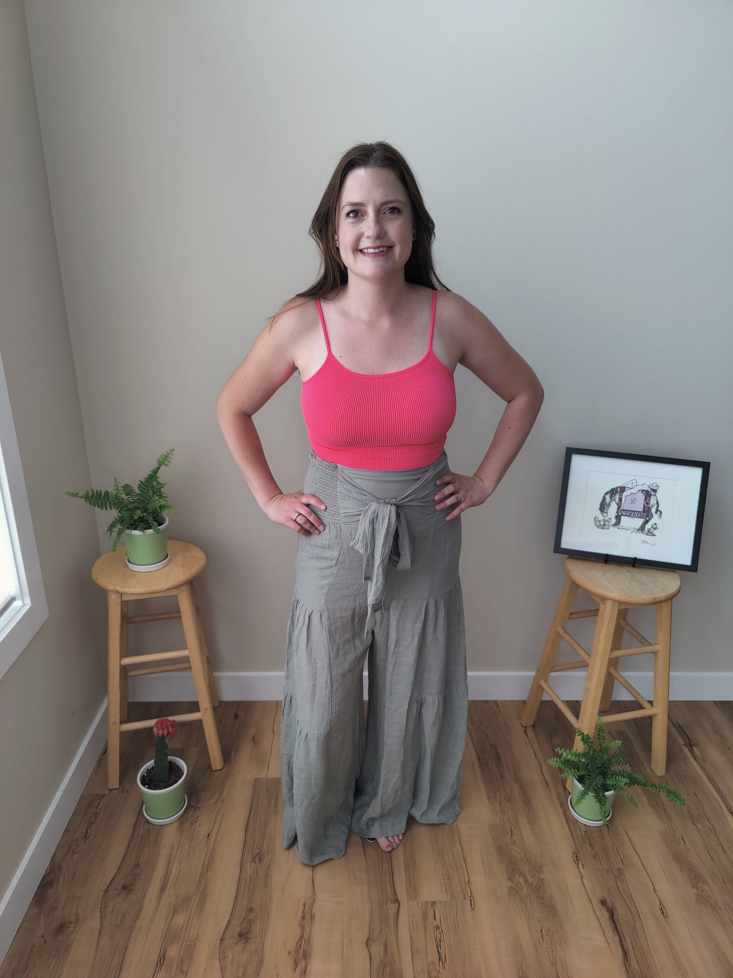 Tiered Boho Pants - sage Pants Ampersand Avenue 