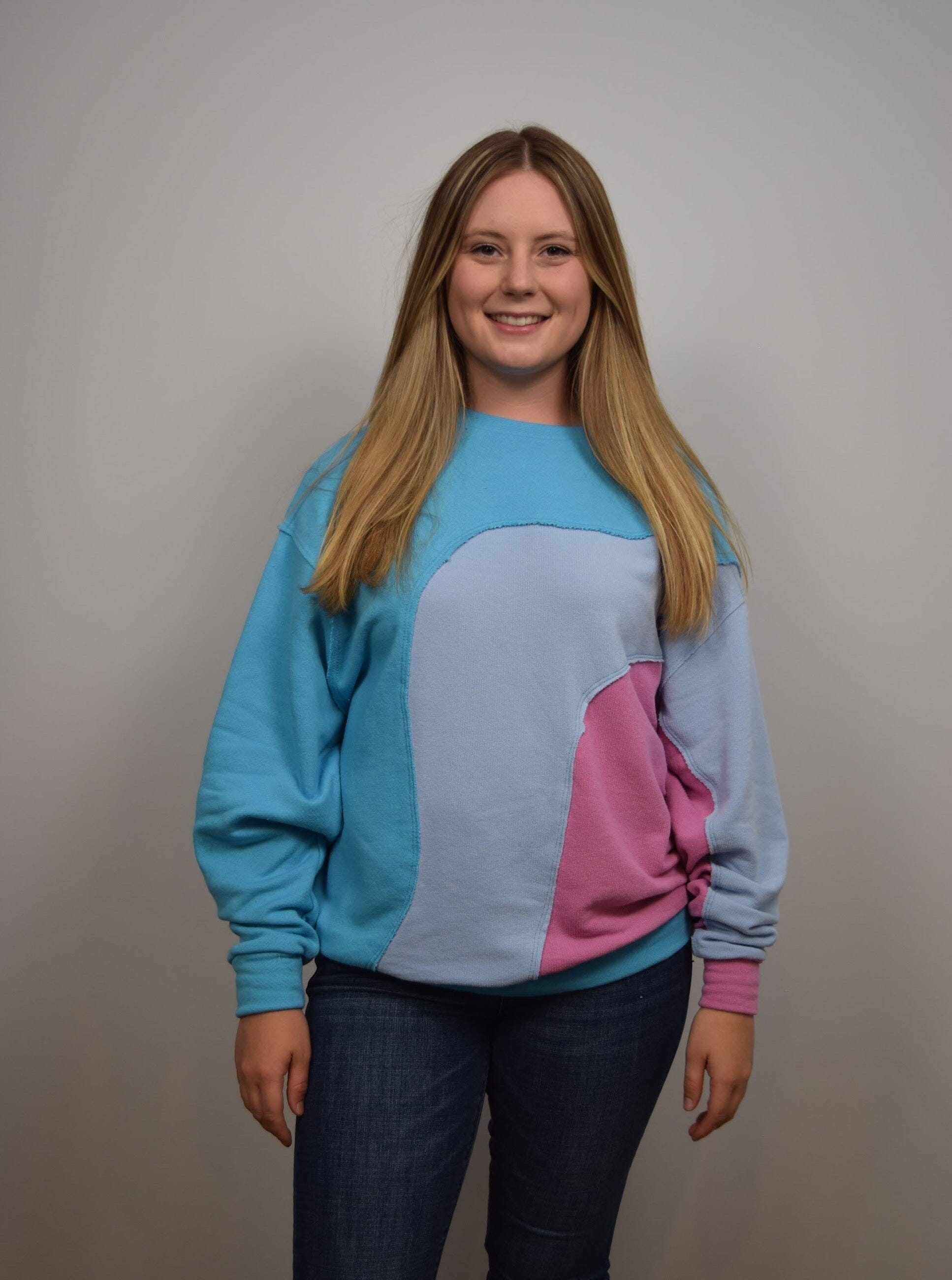 Trina Colour block Crewneck Sweatshirt Bucketlist 